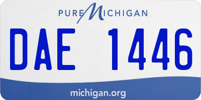 MI license plate DAE1446