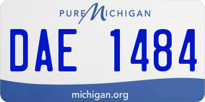 MI license plate DAE1484