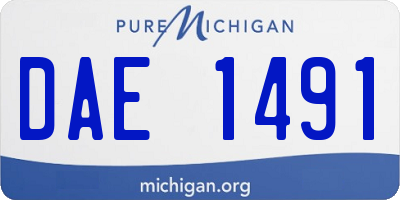 MI license plate DAE1491