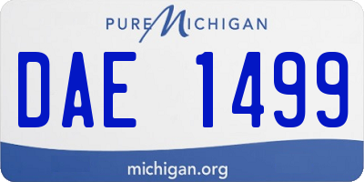 MI license plate DAE1499