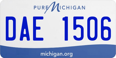 MI license plate DAE1506