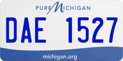 MI license plate DAE1527
