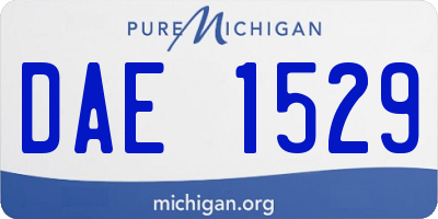 MI license plate DAE1529