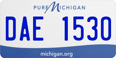MI license plate DAE1530