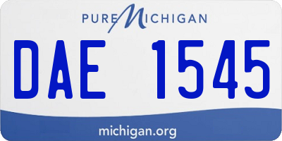 MI license plate DAE1545