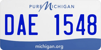 MI license plate DAE1548