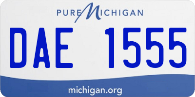 MI license plate DAE1555