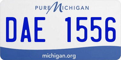 MI license plate DAE1556