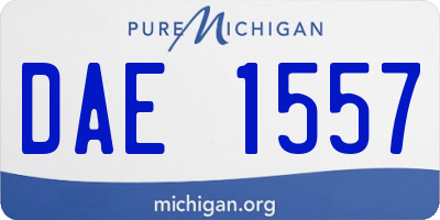 MI license plate DAE1557