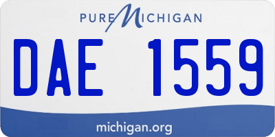 MI license plate DAE1559