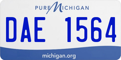 MI license plate DAE1564