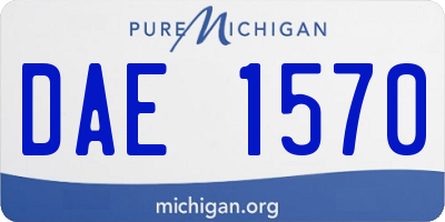 MI license plate DAE1570