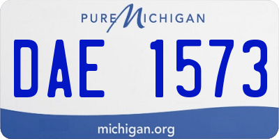 MI license plate DAE1573
