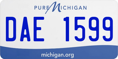 MI license plate DAE1599