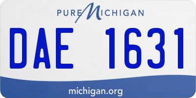 MI license plate DAE1631