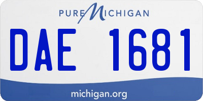 MI license plate DAE1681