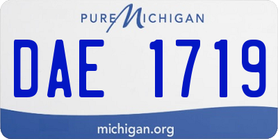 MI license plate DAE1719