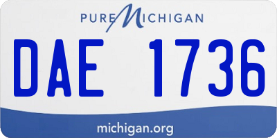 MI license plate DAE1736