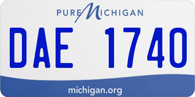 MI license plate DAE1740