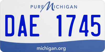 MI license plate DAE1745
