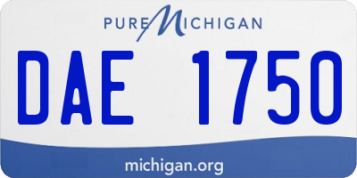 MI license plate DAE1750