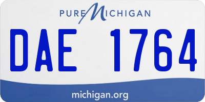 MI license plate DAE1764