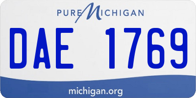 MI license plate DAE1769