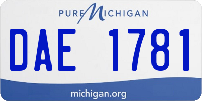MI license plate DAE1781