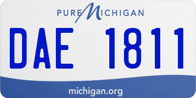 MI license plate DAE1811