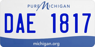 MI license plate DAE1817