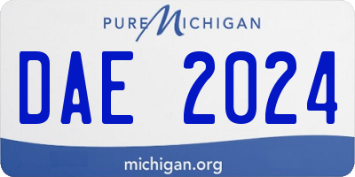 MI license plate DAE2024