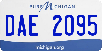 MI license plate DAE2095