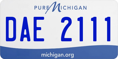MI license plate DAE2111