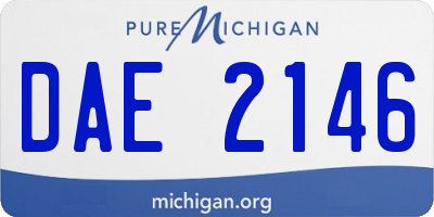 MI license plate DAE2146