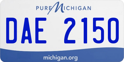 MI license plate DAE2150