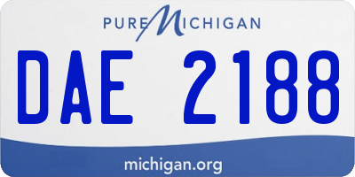 MI license plate DAE2188