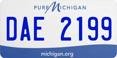 MI license plate DAE2199