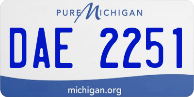 MI license plate DAE2251