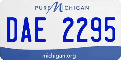 MI license plate DAE2295