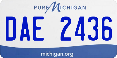 MI license plate DAE2436