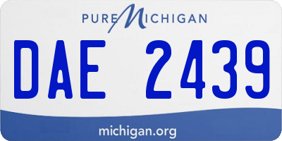MI license plate DAE2439