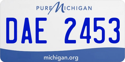 MI license plate DAE2453