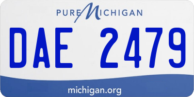 MI license plate DAE2479