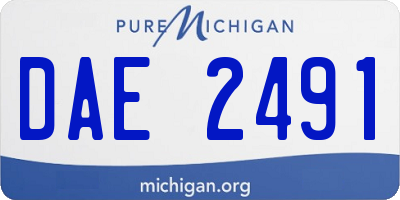 MI license plate DAE2491