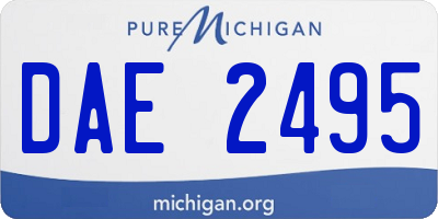 MI license plate DAE2495