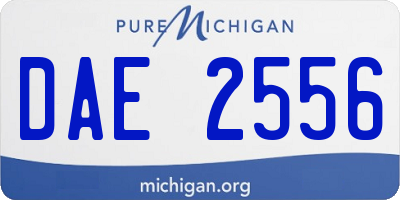 MI license plate DAE2556