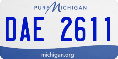 MI license plate DAE2611