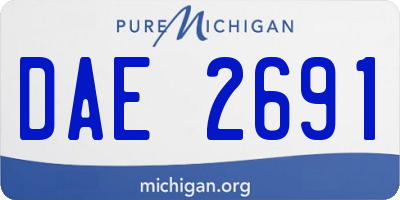 MI license plate DAE2691