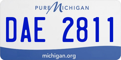 MI license plate DAE2811