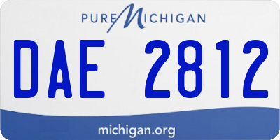 MI license plate DAE2812